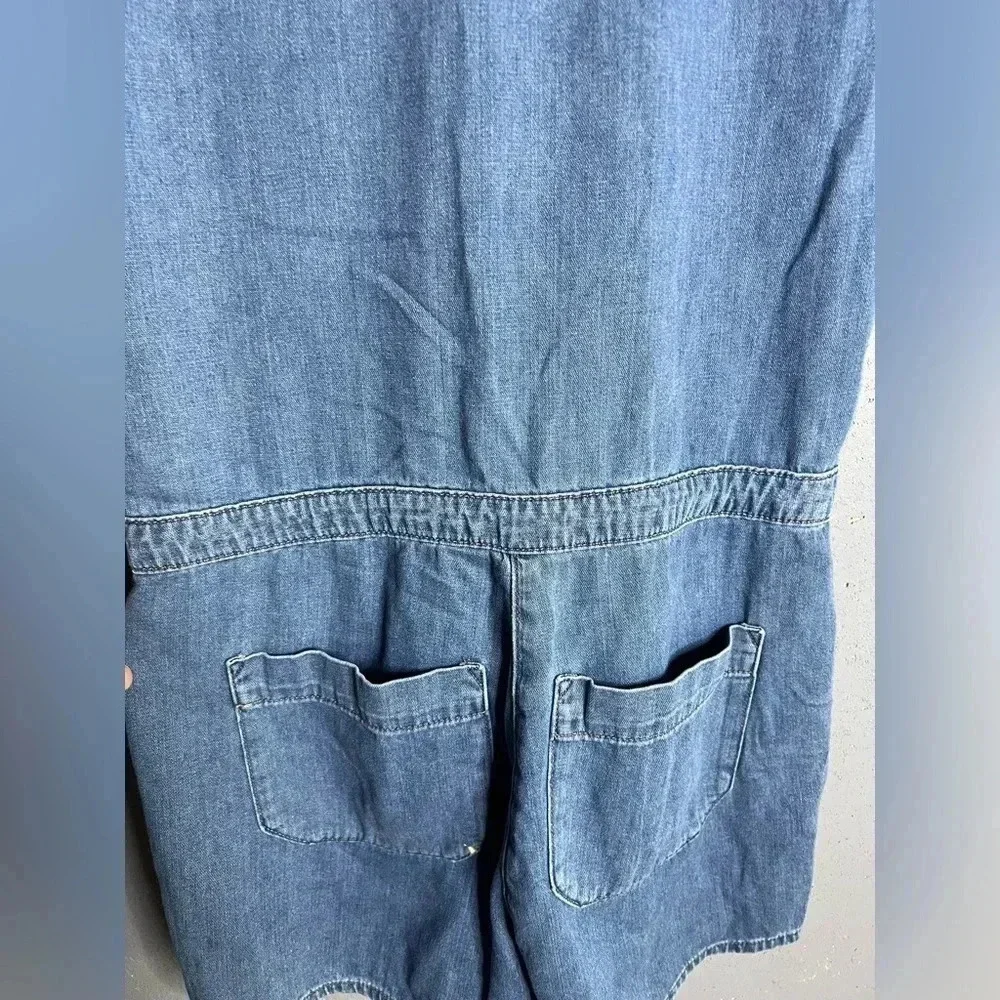 River Island denim drawstring romper.  Size 6